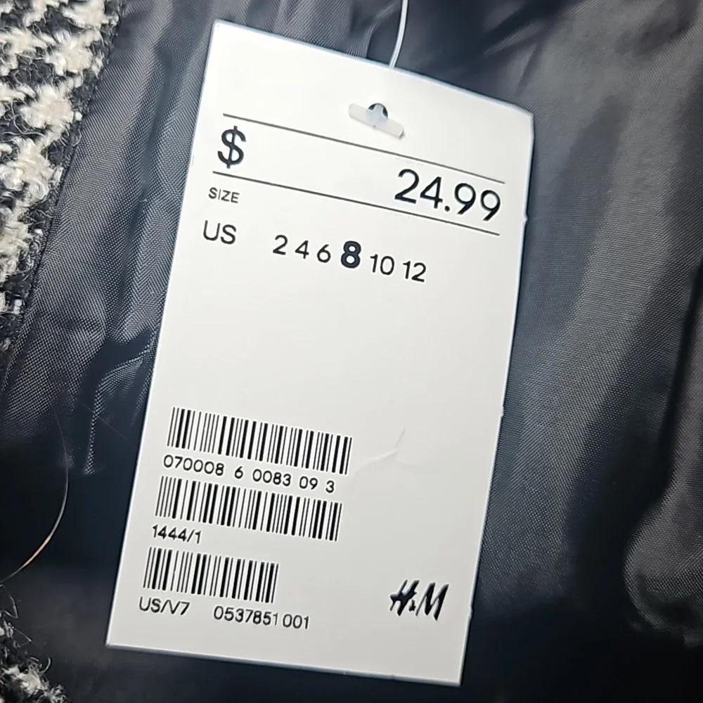 H&M Divided Wrap Front Checked Mini Skirt – Size 8 (NWT)